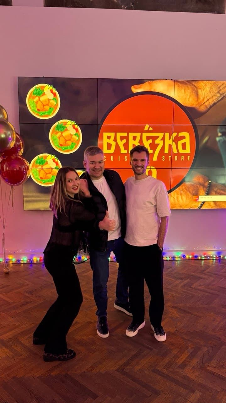 Grigori Veh with leadership at BEREZKA opening