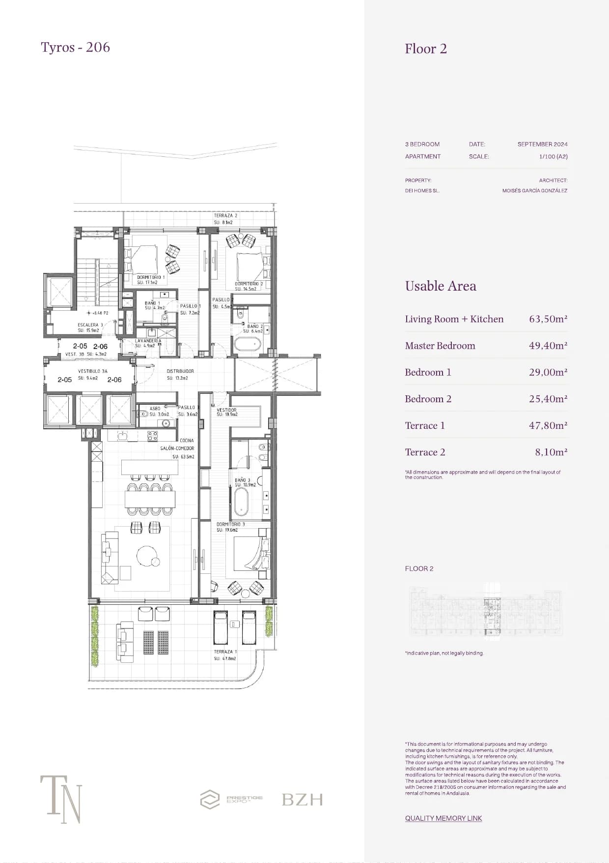 Tyros — Unit 206 - Floor Plan Layout