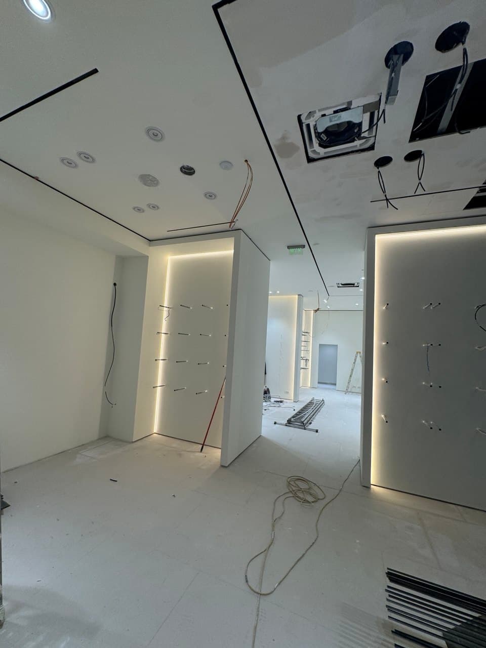 Plasterboarding, jointing and acoustic barrier insulation