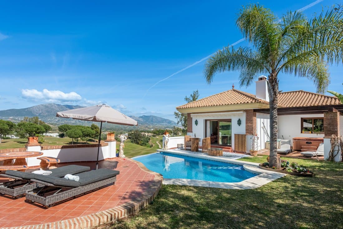 Villa, Mijas Costa In Mijas, Andalusia, Spain