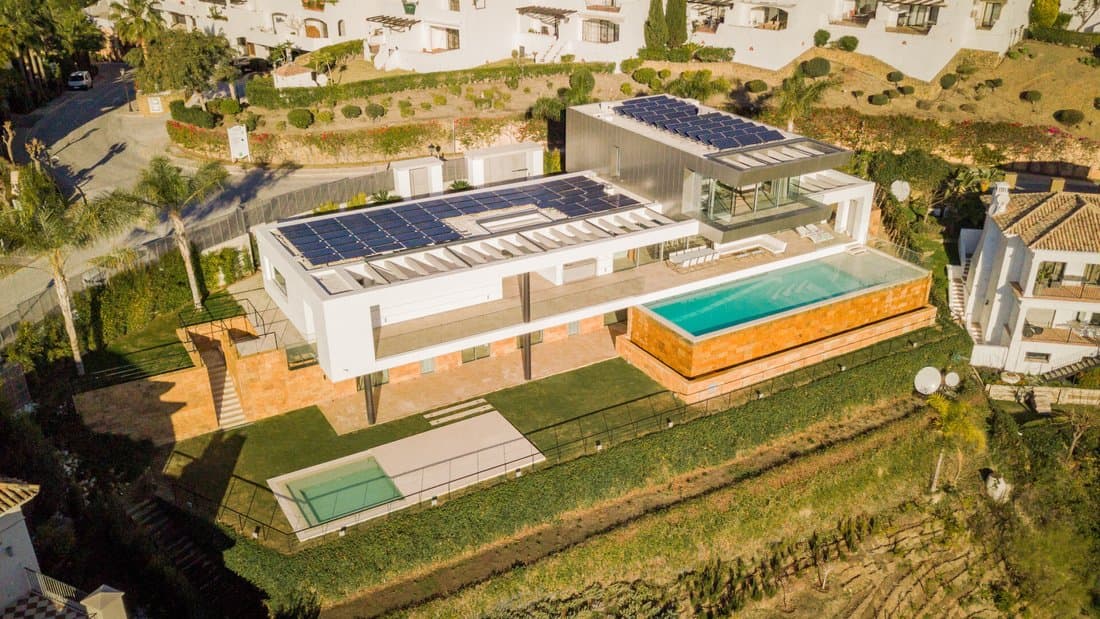 Architectural Elegance Overlooking The In Benahavis, Andalusia, Spain
